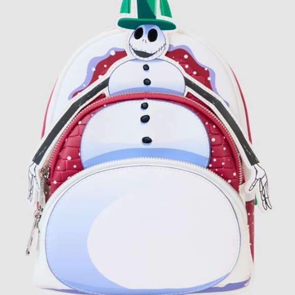NWT Nightmare Before Christmas Jack Skellington Snowman Mini Backpack - Picture 1 of 4